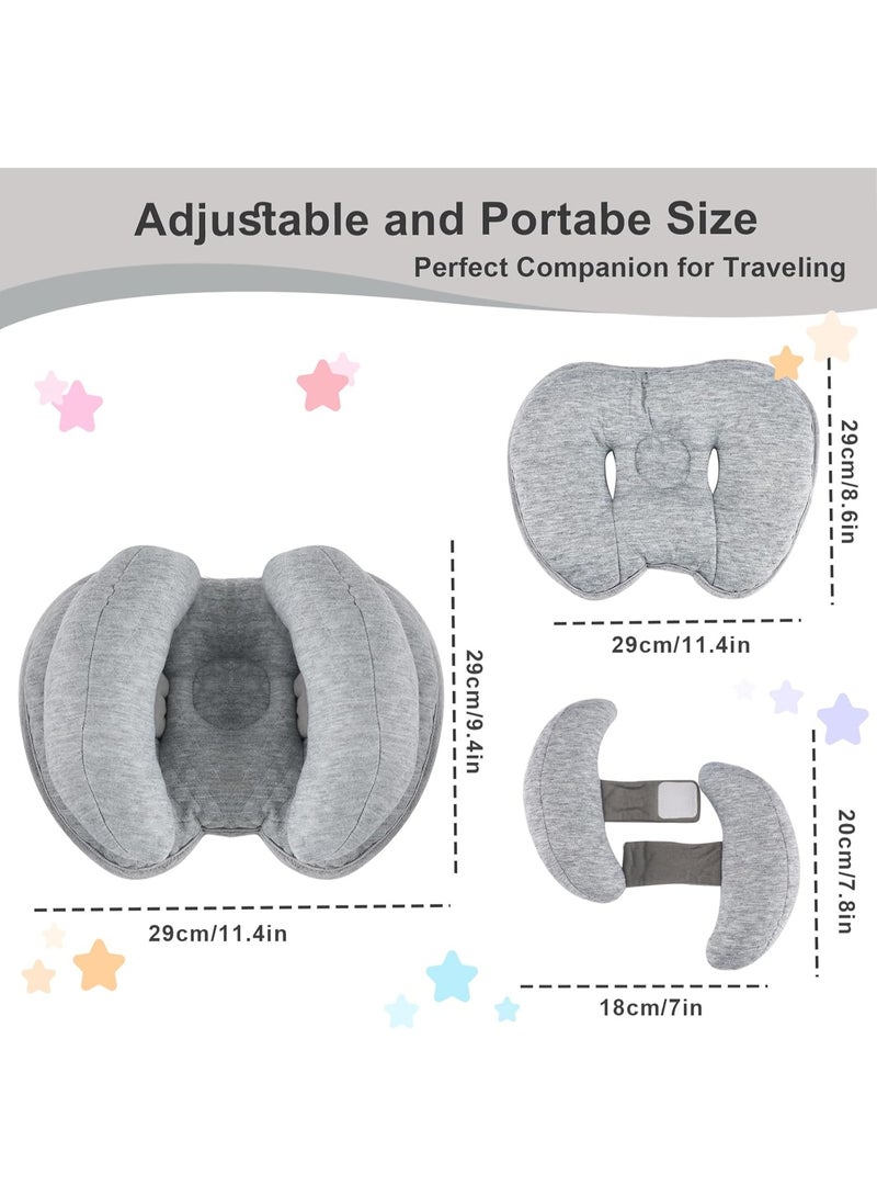 Baby Support Pillow, Head and Neck Support,Banana Neck Pillow for Baby, Travel Pillow for Stroller Neck Support, Adjustable Head Pillow for Kids Toddler - Image 1